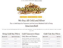 Tablet Screenshot of cash-for.goldvancouver.ca